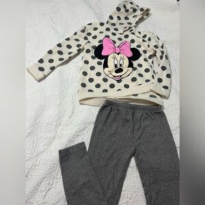 Disney Minnie Sweatsuit Outfit Size 10-12